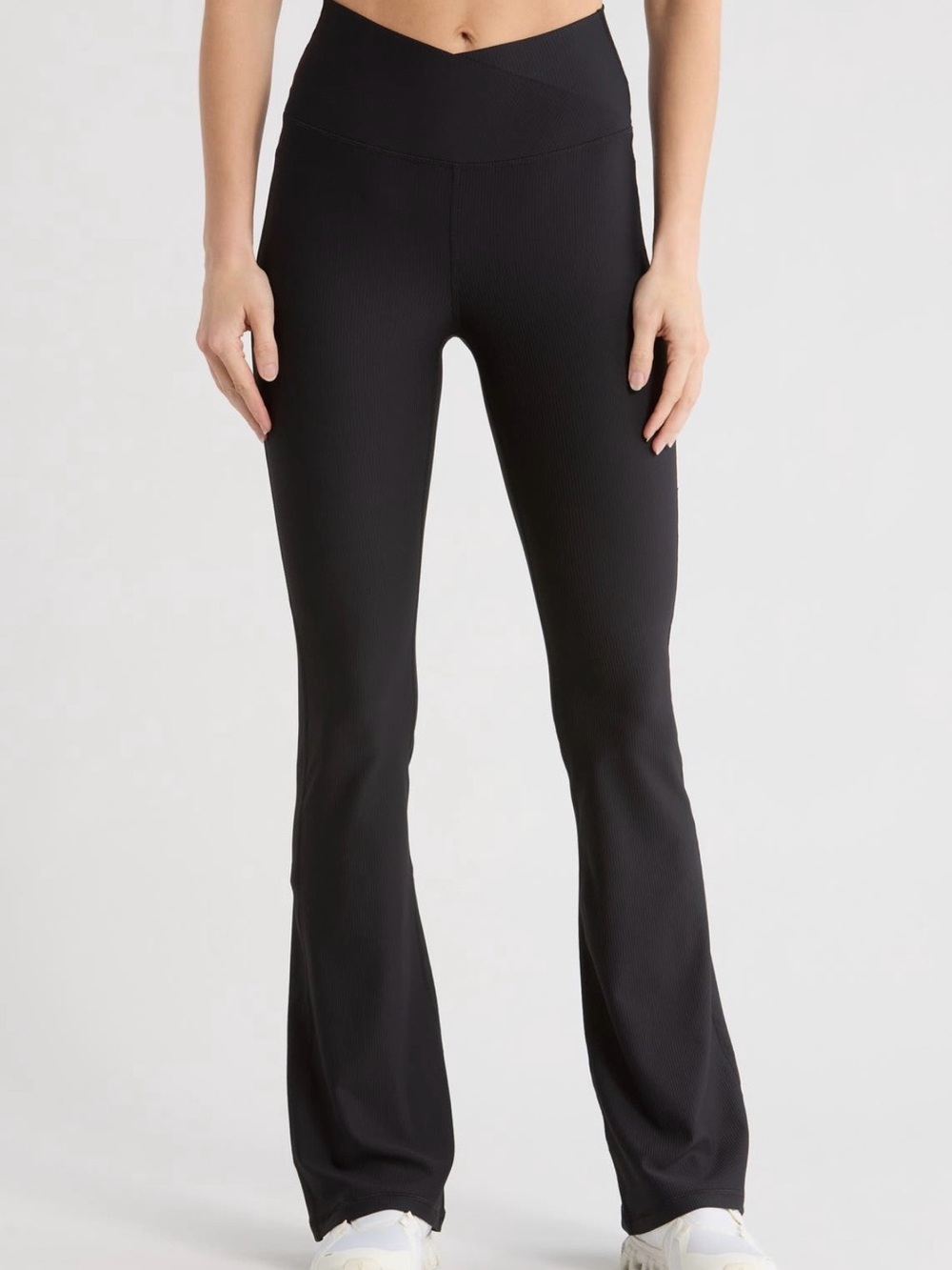 Yogalicious Black Ribbed Flare Leggings